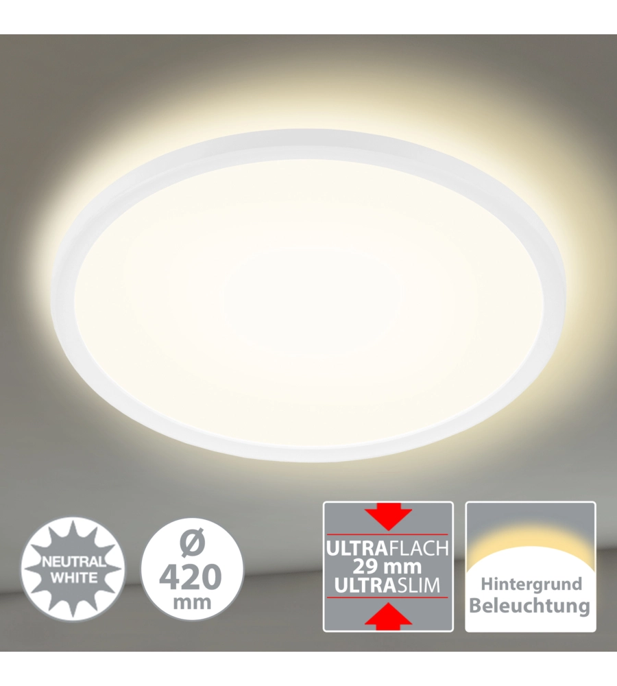 PLAFONIERA LED CON RETROILLUMINAZIONE Ø 42CM, 3000 LM